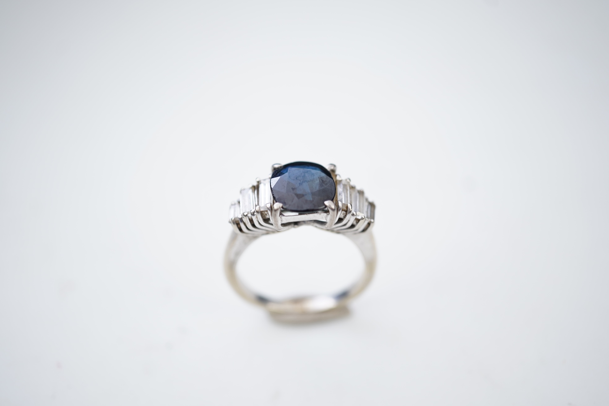 A sapphire and diamond ring